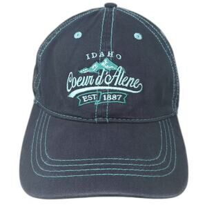 Prairie Mountain Idaho Coeur d'Alene Baseball Cap Blue Green OS Adjustable Hat